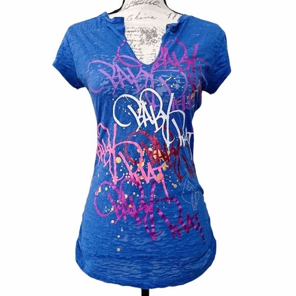 🍭 Mix & Match 2/$75 🍭
Vintage Baby Phat Graffiti Design Sheer Burn Out T - Picture 2 of 9